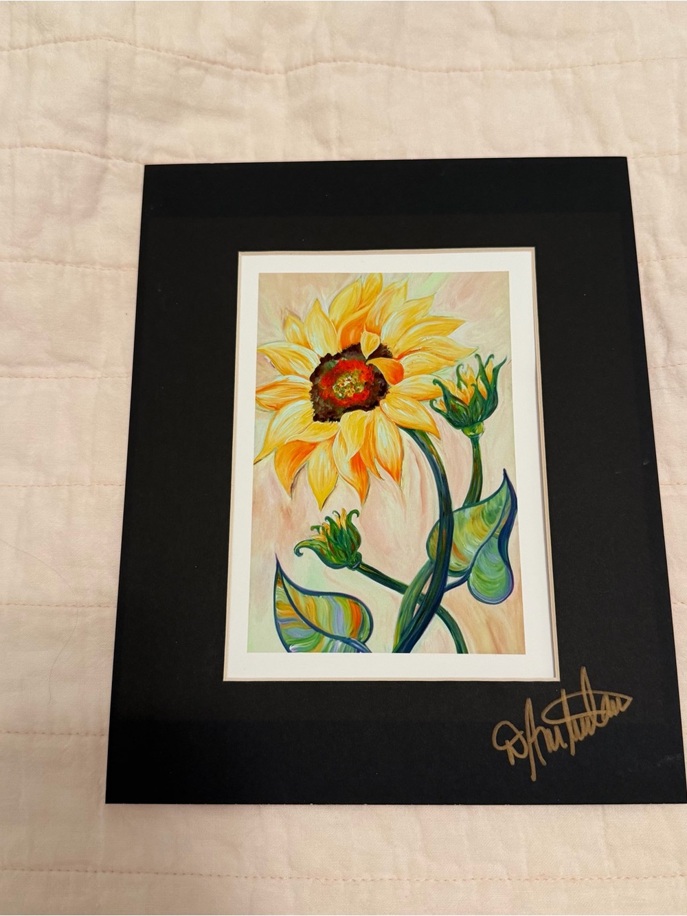 Sunflower 8x10” Art Print By The Heart Artist